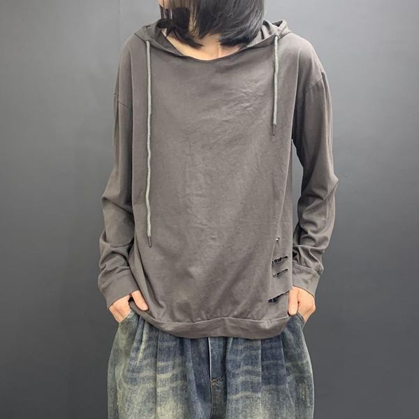 

casual loose plus size women t-shirts 2021 summer v-neck hooded solid female lady pulls tees women's t-shirt, White