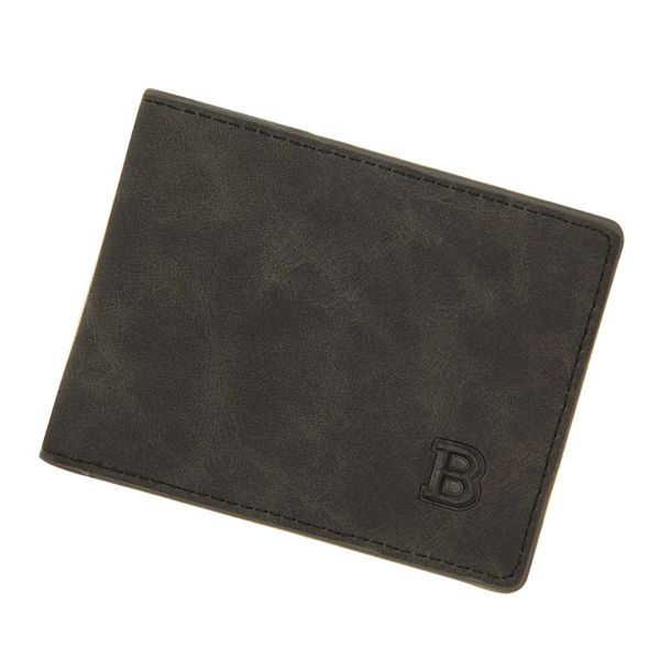 

fashion men's short retro frosted multi-function wallet casual multi-card slot small purses, Red;black