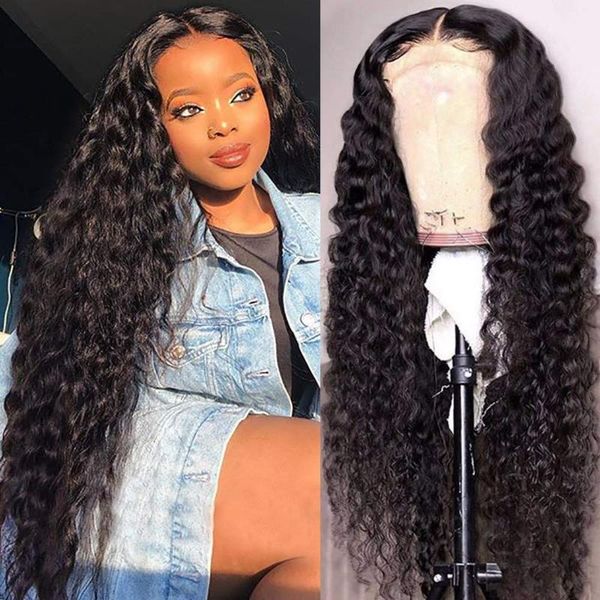 

lace wigs malaysia hair preplucked wigÂ forÂ black womenÂ kinky curly wig 13x6 hd transparent front 34 inch human wingirl, Black;brown
