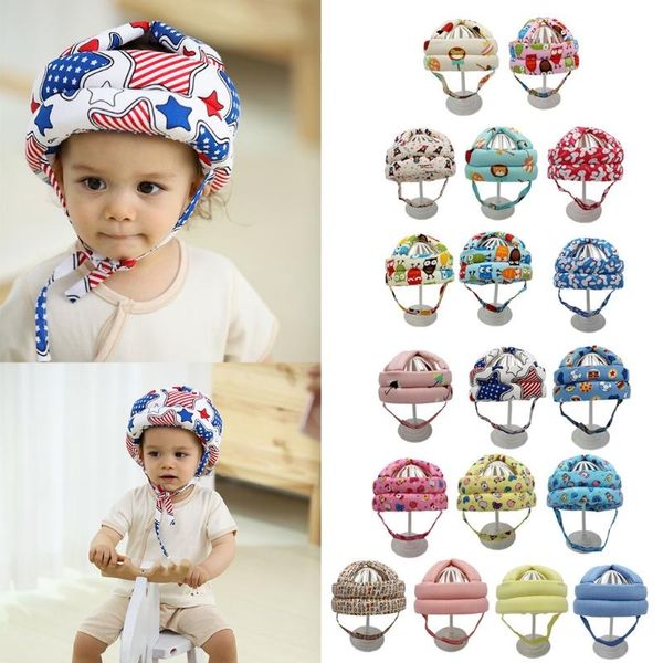 

caps & hats baby adjustable safety helmet head protection hat headguard for toddler infants learning crawling walking playing, Yellow