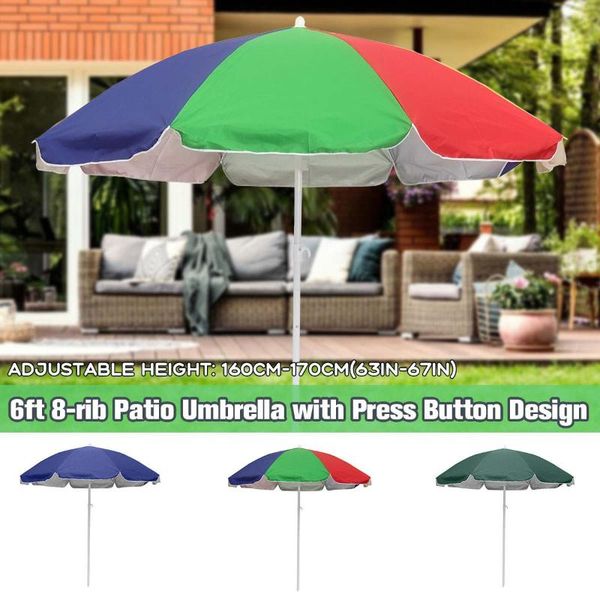 

tents and shelters 6ft 2m outdoor patio beach umbrella height adjustable sun shelter canopy market garden sunshade parasol camping shade