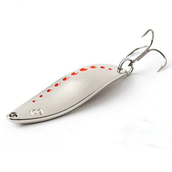 Metal spinner colher pesca isca iscas duras lantejoulas ruído paillette com tackle de gancho de triplo 10/15 / 20g