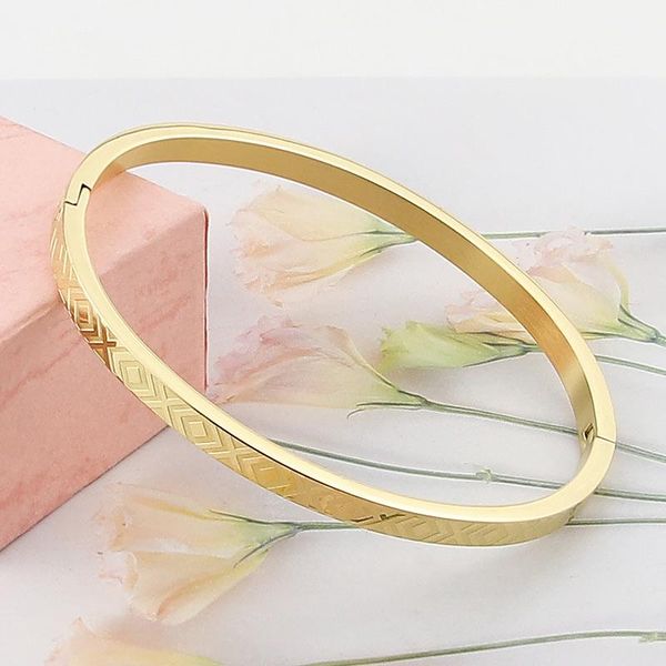 

bangle -selling jewelry 4mm stainless steel geometric bracelet parent-child series ladies love party gift wholesale, Black