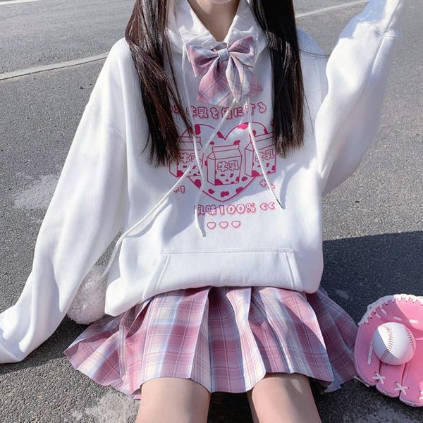 

women's hoodies & sweatshirts women pullover sweatshirt autumn winter hip hop korean harajuku anime print loose drop vintage black clot