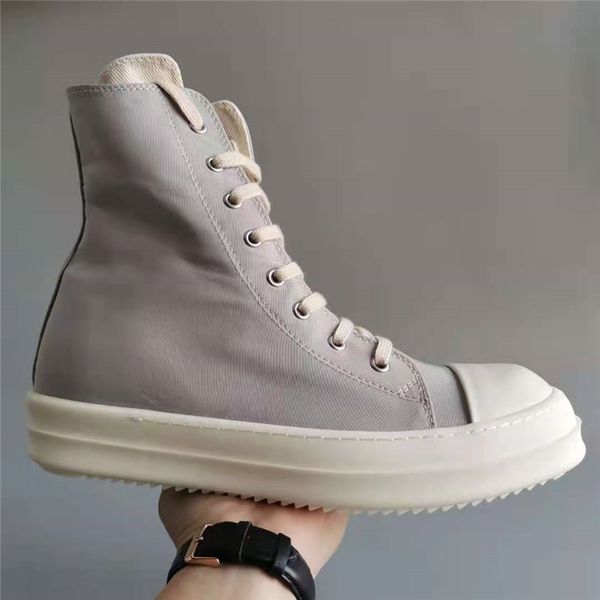 

men super quality ankle lace-up flat boots male high street style footwear black fashion shoes sneakers elasticity tpu sole