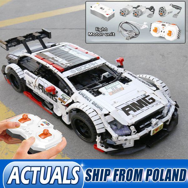 

technic car remote control benzs moc 6687 model kit building blocks bricks amg c63 toys for children gift 1008