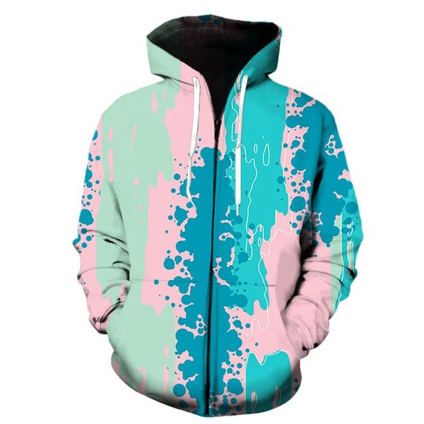 

men's hoodies & sweatshirts suitable autumn zipper hoodie 3d graffiti art men women hooded boys girls streetwear clothing, Black
