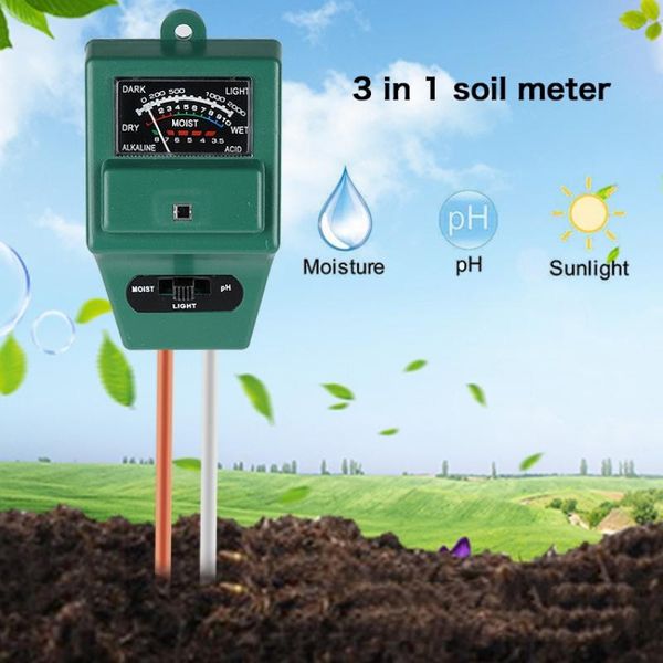 

three-in-one horticultural soil tester, moisture/lightness/acidity meter ph value watering equipments