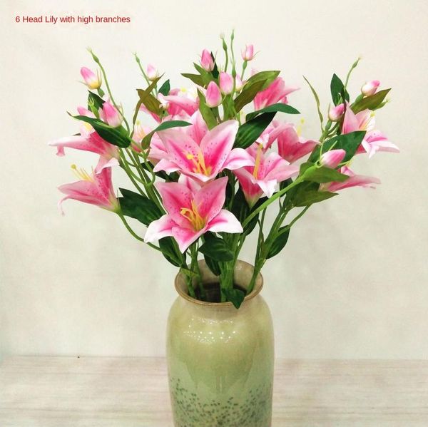 

decorative flowers & wreaths gao zhi 6 lily artificial flower home shopping mall decoration wedding venue layout 10 pieces