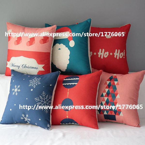 

cushion/decorative pillow 45*45 factory wholesale professional custom-made cushion cotton and linen hold christmas coat style design