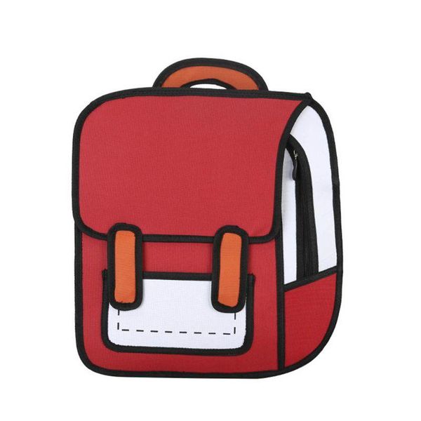 

backpack creative women 2d drawing cartoon school bag teenager girls daypack