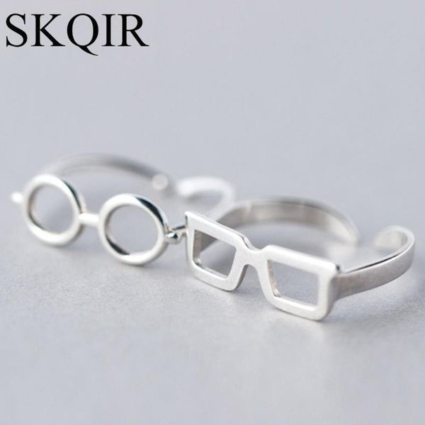 

wedding rings silver plated for women luxury glasses funny eyeglasses adjustable ring friend jewelry gift 2021, Slivery;golden
