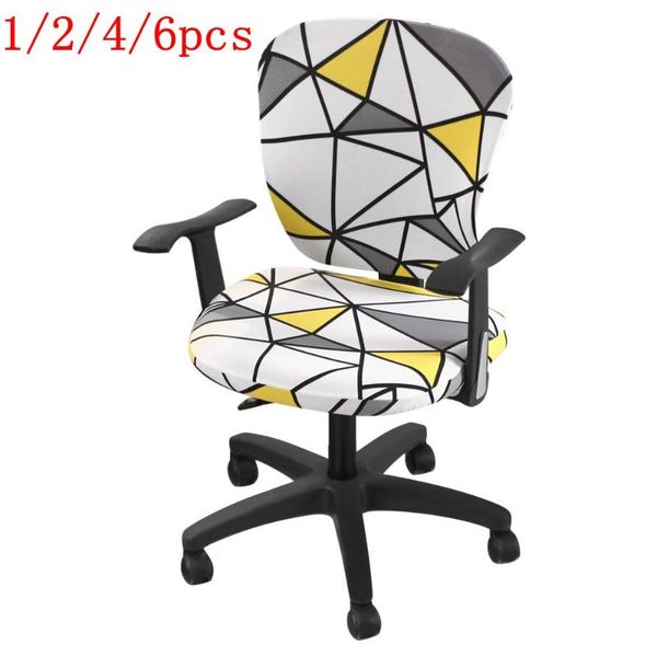 

chair covers 1/2/4/6pcs spandex cover office computer stretchable rotate swivel elastic stool