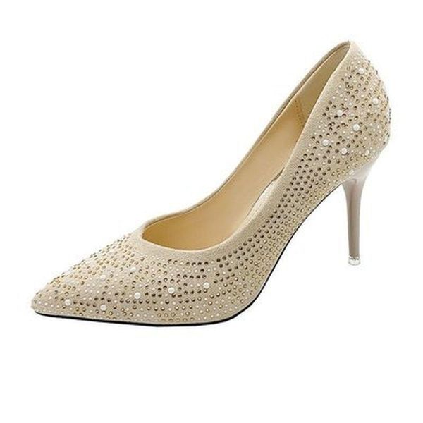 

dress shoes 2021 women high heels pointed toe metal decoration bling bridal wedding pumps stiletto ladies, Black