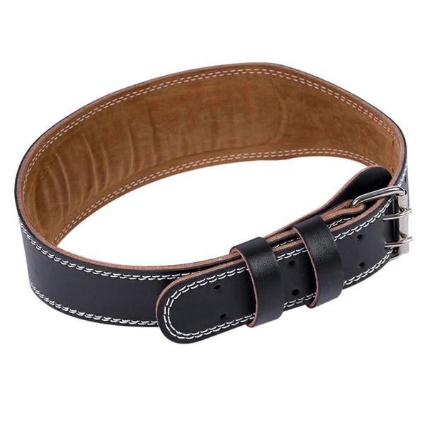 

waist support weightlifting leather belt fitness training brace lumbar protector squats deadlifts gym bodybuilding back, Black;gray