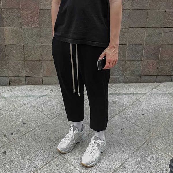 

fashion outlet dark ro basic men's summer thin solid loose low crotch harun capris 1237 t28m, White;black