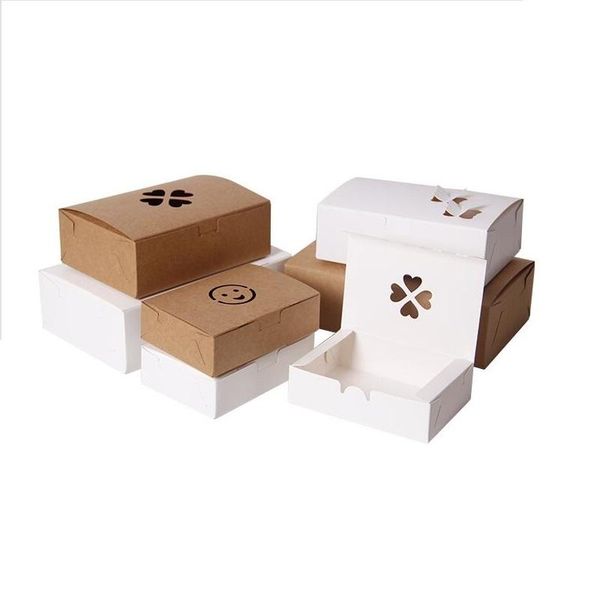

pcs packaging box kraft paper white with film inside gift wrap