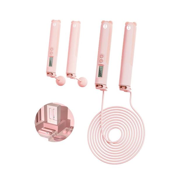 

resistance bands cordless corded electronic skipping rope gym fitness smart jump with lcd screen counting for exercise jumping