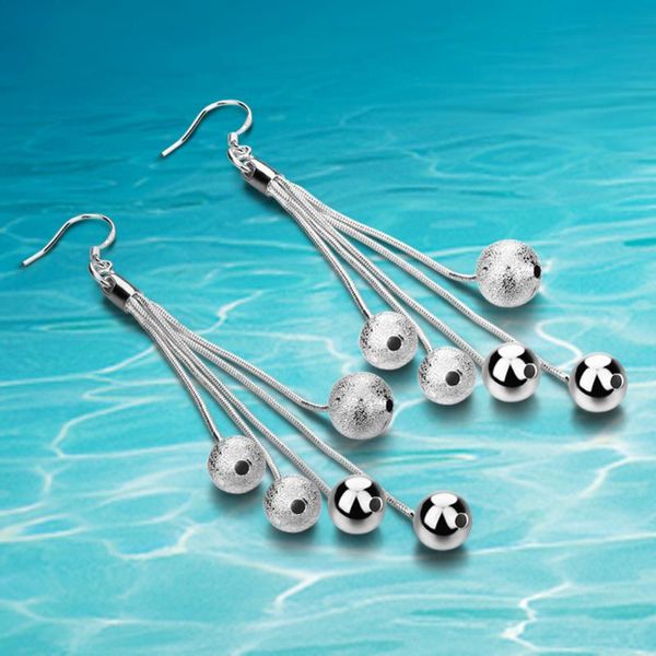

dangle & chandelier valentine's day elegant fashion women noble tassels 925 jewelry silver long hook chain earrings for 2021 trend gift