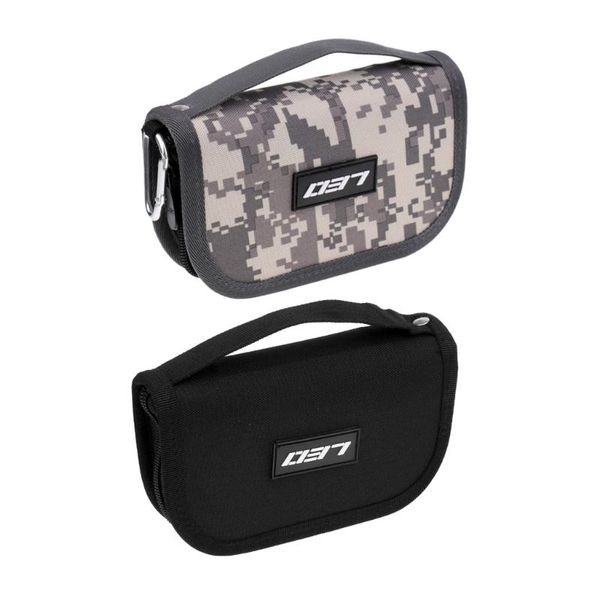 

2pcs fishing lures bag fishhooks spoon storage eva liner accessories hard black & camouflage