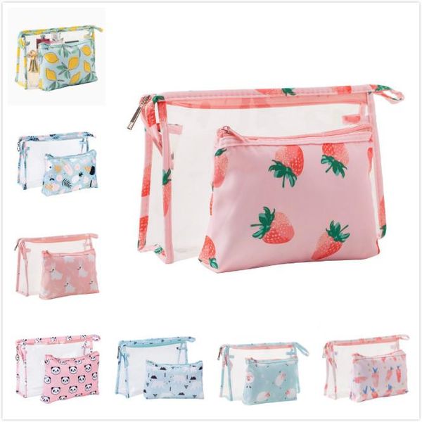 

large capacity transparent pvc makeup bag portable waterproof dustproof travel set washed cosmetic storgage bags & cases