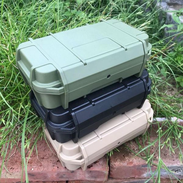 

outdoor double layer plastic waterproof airtight survival case container camping travel storage box fishing accessories