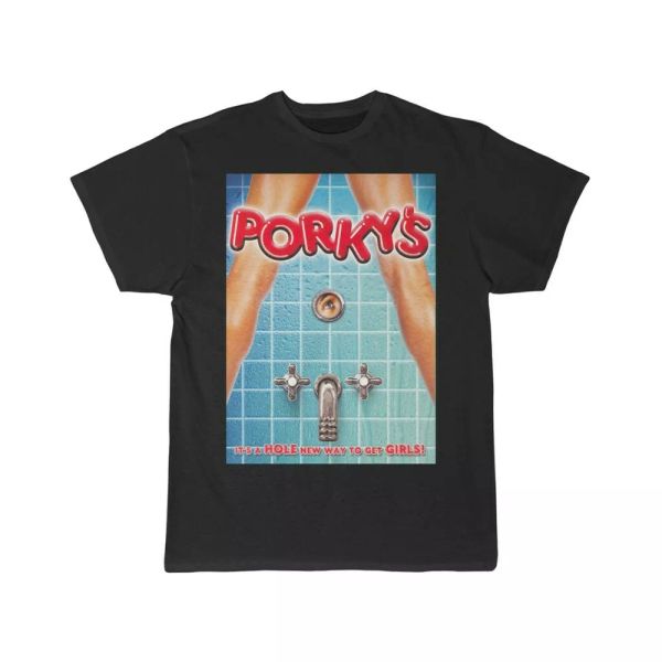 

porky's movie poster 2 short sleeve tee, White;black