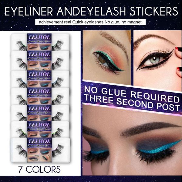 

false eyelashes 2021 waterproof eyelid line stick reusable glitter eyeliner sticker wiederverwendbare wimpernaufkleber