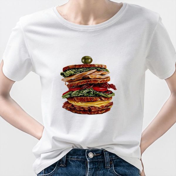 

well being meaty burger mens t shirt printed girls can do anything summer short sleeve 90s stylish happy young, White;black