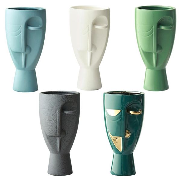 

abstract human art planter succulent vase ceramic tableflower pot vases