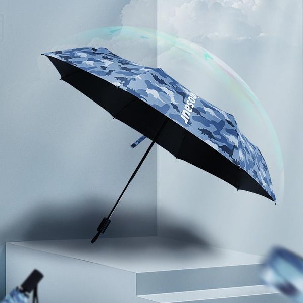 

umbrellas drop camouflage fashion manual three-fold umbrella black glue sunscreen anti-uv folding automatic rebound