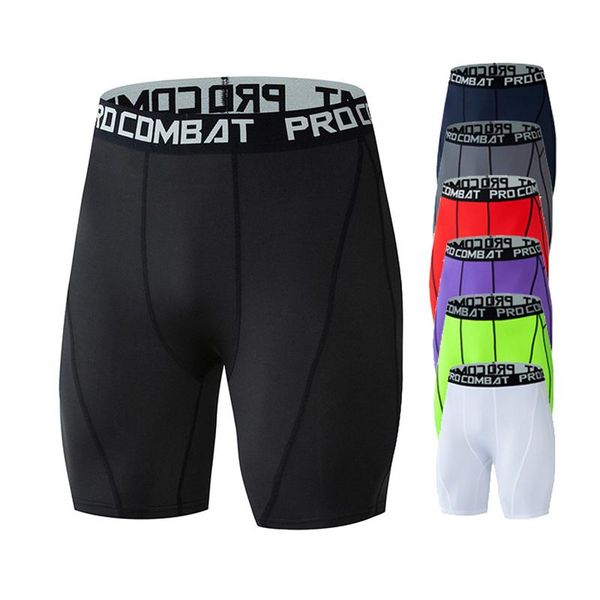 

gym clothing men's performance compression shorts quick dry sports tight leggings fitness workout stretch pants, White;black