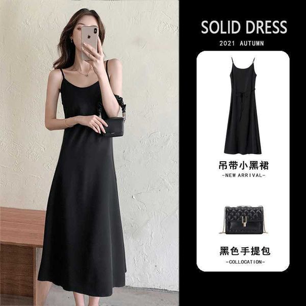 

design of elegant summer suspender dress, Black;gray