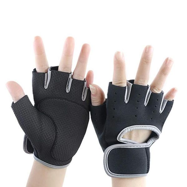 

wrist support sport gloves fine rubber sponge composite brackab fitness exercise workout weight lifting for training, Black;red