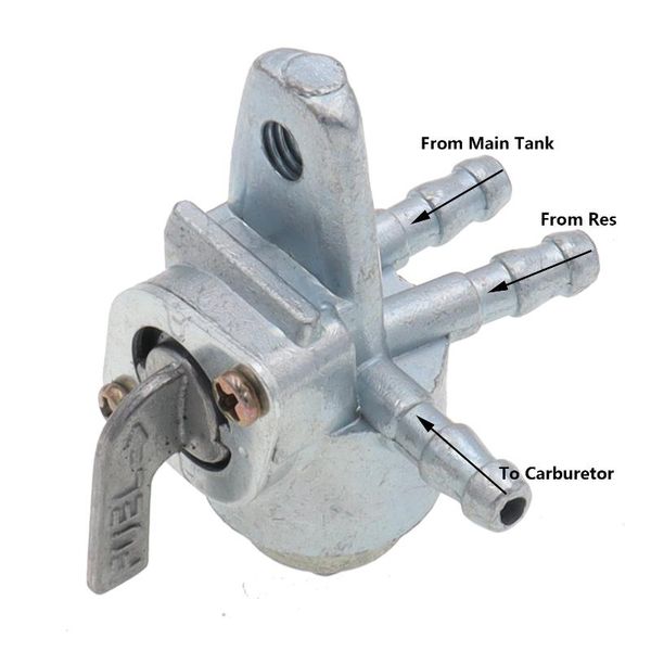 

motorcycle fuel system 3-port gas valve switch petcock tap for dirt bike atv