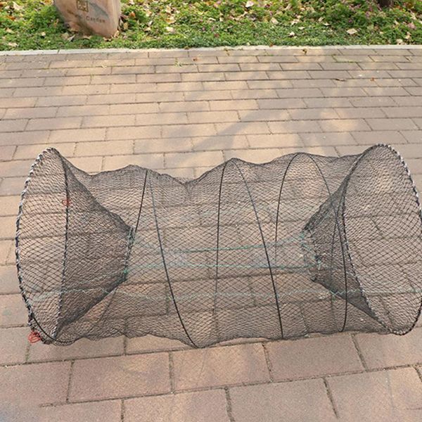

fishing accessories portable net fish shrimp crab prawn mesh spring cage foldable outdoor trap for river lake sea