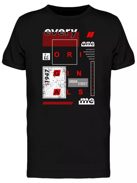 

every one typography men's tee -image by shutterstock, White;black