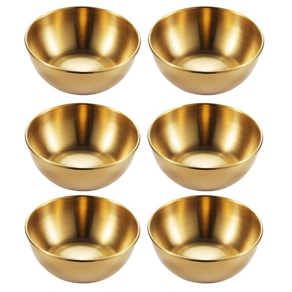 

dishes & plates 6 pcs sturdy fruit corrosion-resistant bone bowls cumin (golden)