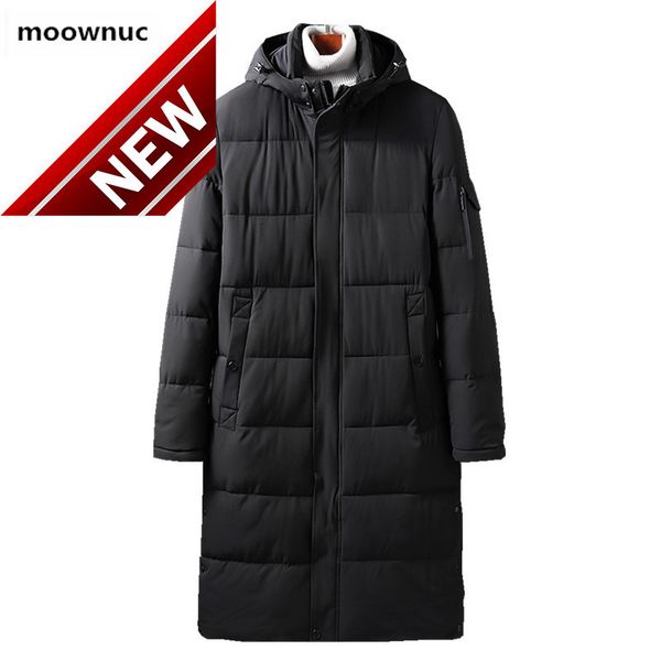 

2019 winter new arrival hooded winter jacket men,men's keep warm zipper parkas long style men cotton-padded, Black