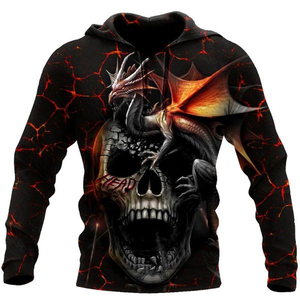 

men's hoodies & sweatshirts spring and autumn fashion brand death 3d printed hooded zipper shirt sports casual jacket kl10, Black