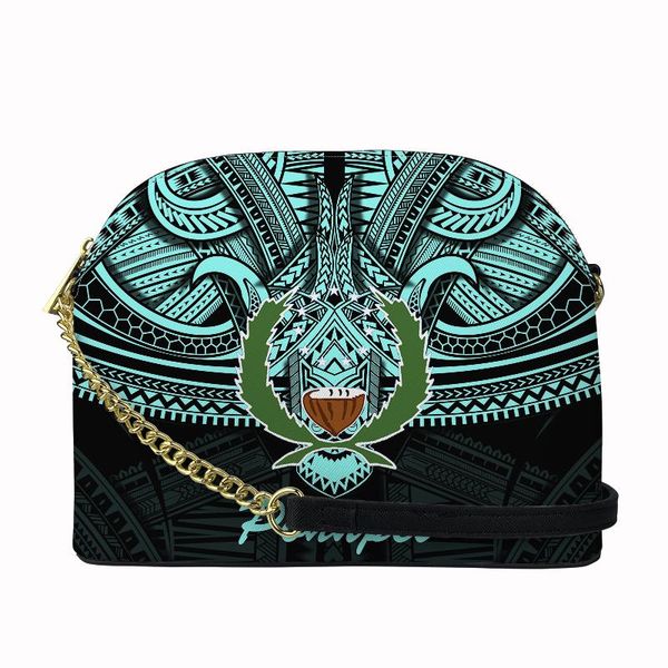 

evening bags leather messenger for women shoulder bag pohnpei polynesian plumeria flower print female handbags girl crossbody chain