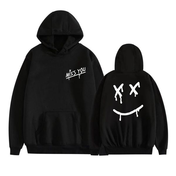 

men's hoodies & sweatshirts fashion youth and women's printed sweater black white pullover hoodie fleece