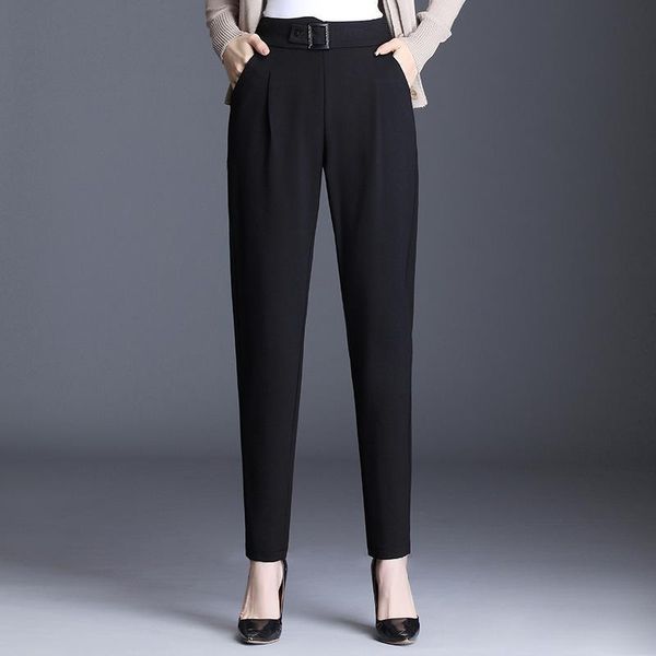 

haren trousers, slacks, large size autumn/winter women casual loose pants wtp225 women's & capris, Black;white