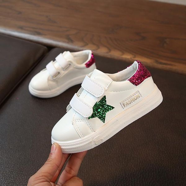 

athletic & outdoor 2021 sping autumn sneakers for baby boys and girls sequins fashion shoes slip-on boy size 21-36 soft sole, Black