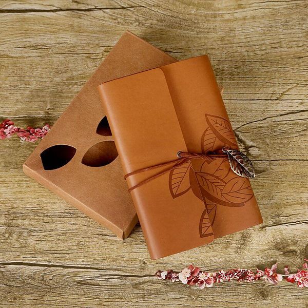 

notepads a7 notebook flyer classic business retro small hand book kraft paper pirate travel diary school office supplies, Purple;pink