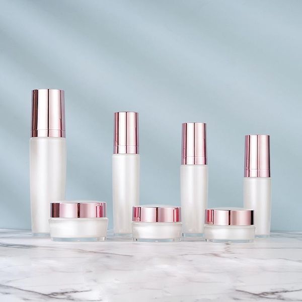 

storage bottles & jars perfume shampoo lotion pump empty pink cosmetic packaging face cream container