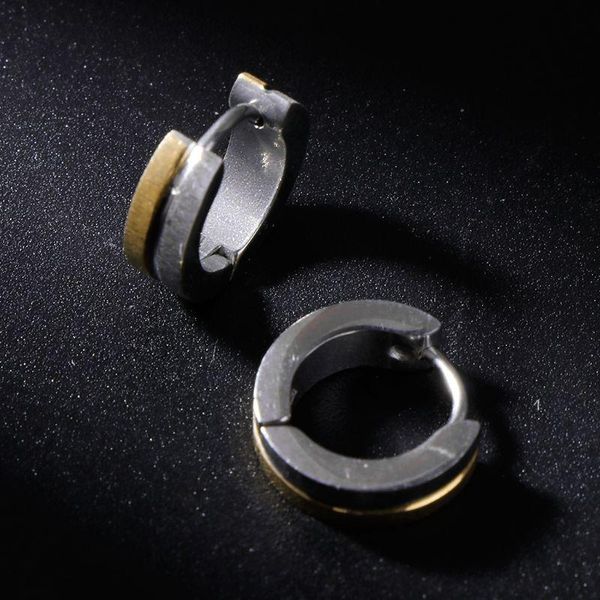 

stud ear fashion round stainless steel men women jewelry earrings charms silver gold simple stylish wedding casual gifts h05d, Golden;silver