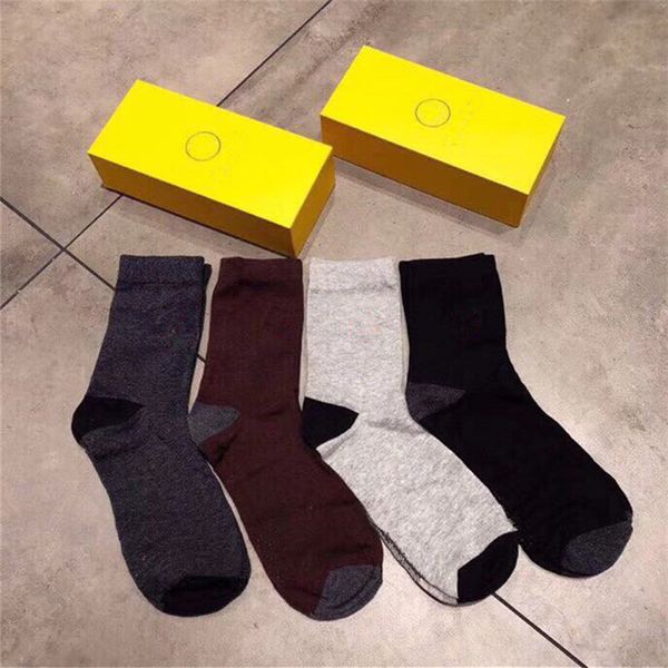 

personalized embroidery stockings breathable elastic letter socks men sports fitness sock multi color stocking with box, Black