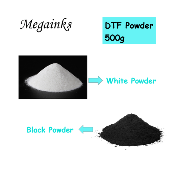 

ink refill kits 500g dtf melt powder white or black pet direct transfer film printing for