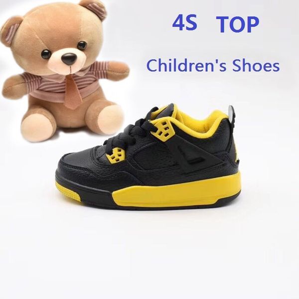

2021 new quality 4 kids basketball shoes children outdoor sports gym red chicago boy girls 4s athletic sneakers